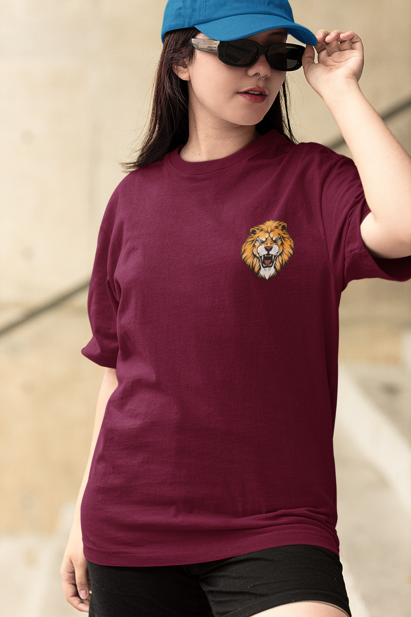 Women Graphic Printed Pure Cotton Drop Shoulder Long T-Shirt