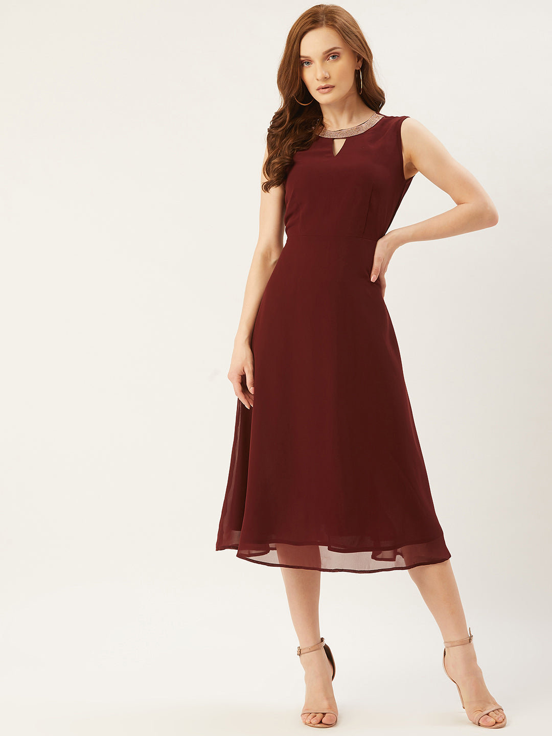 Women Solid A-Line Dress