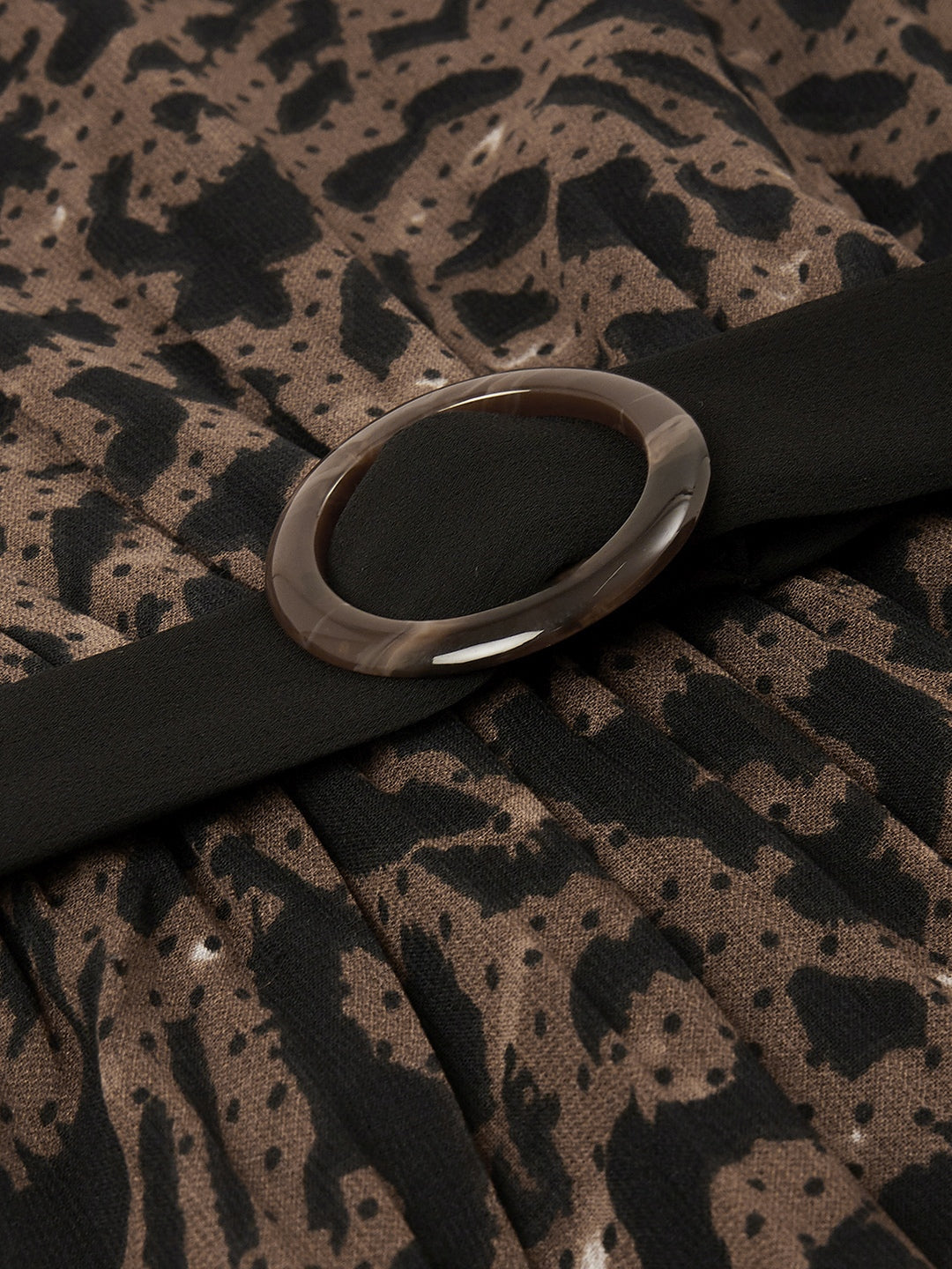 Women A-line Brown Dress