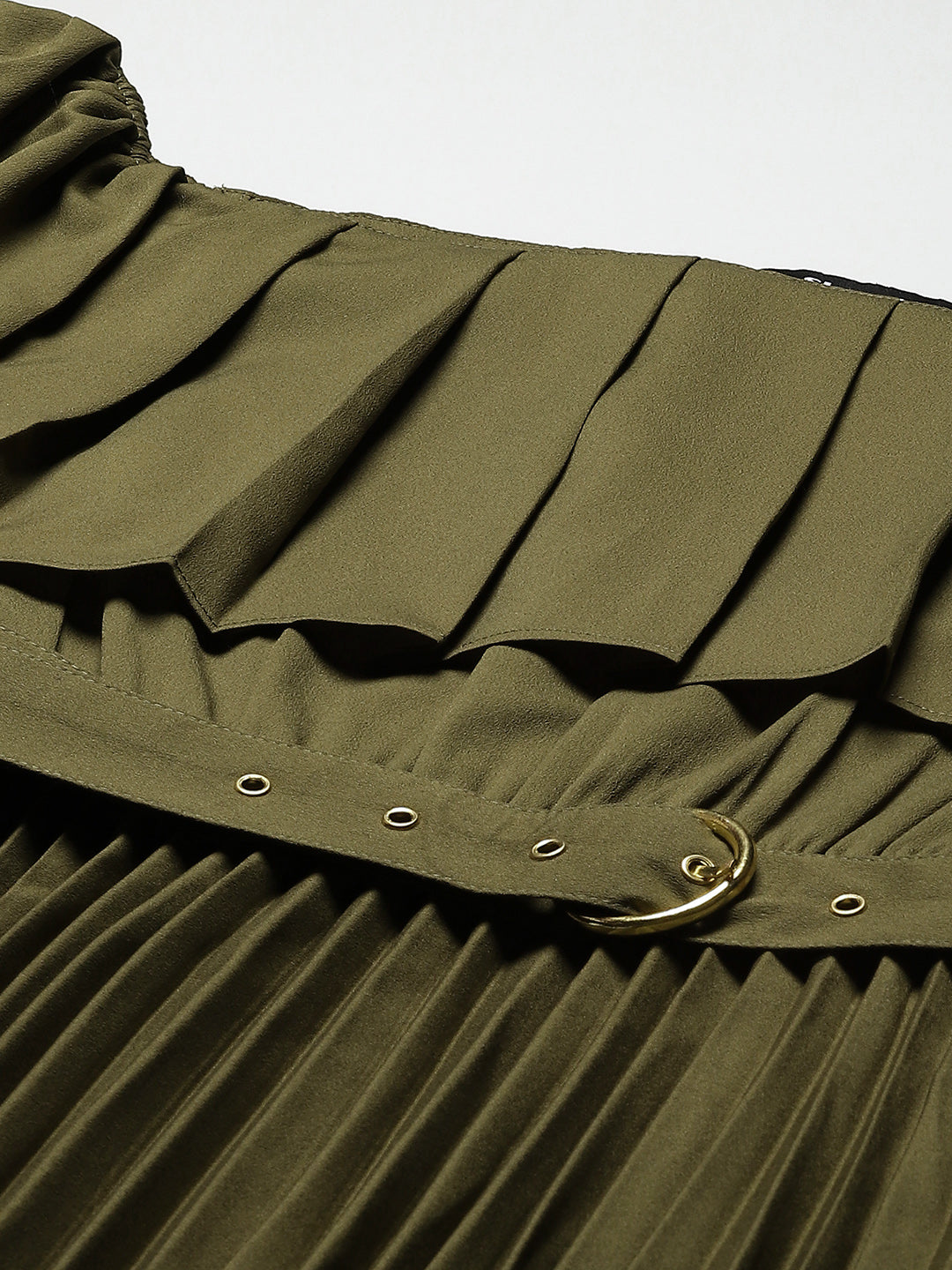 Accordion Plated A-Line Dress
