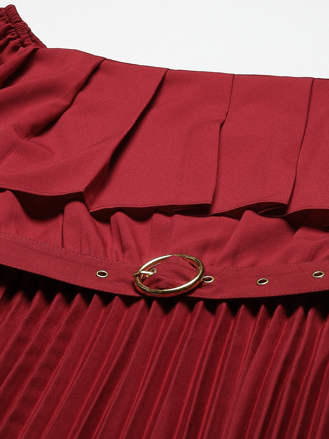 Accordion Plated A-Line Dress