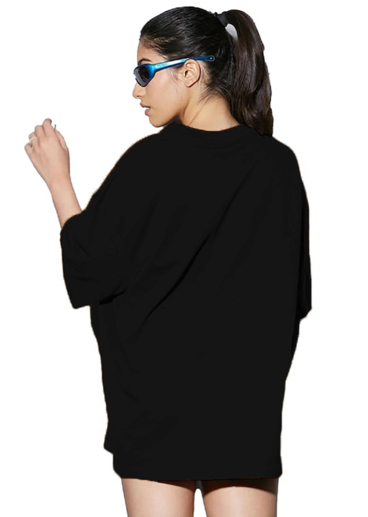 Women's Casual Printed Cotton Blend Drop Shoulder Trendy Long T-Shirt