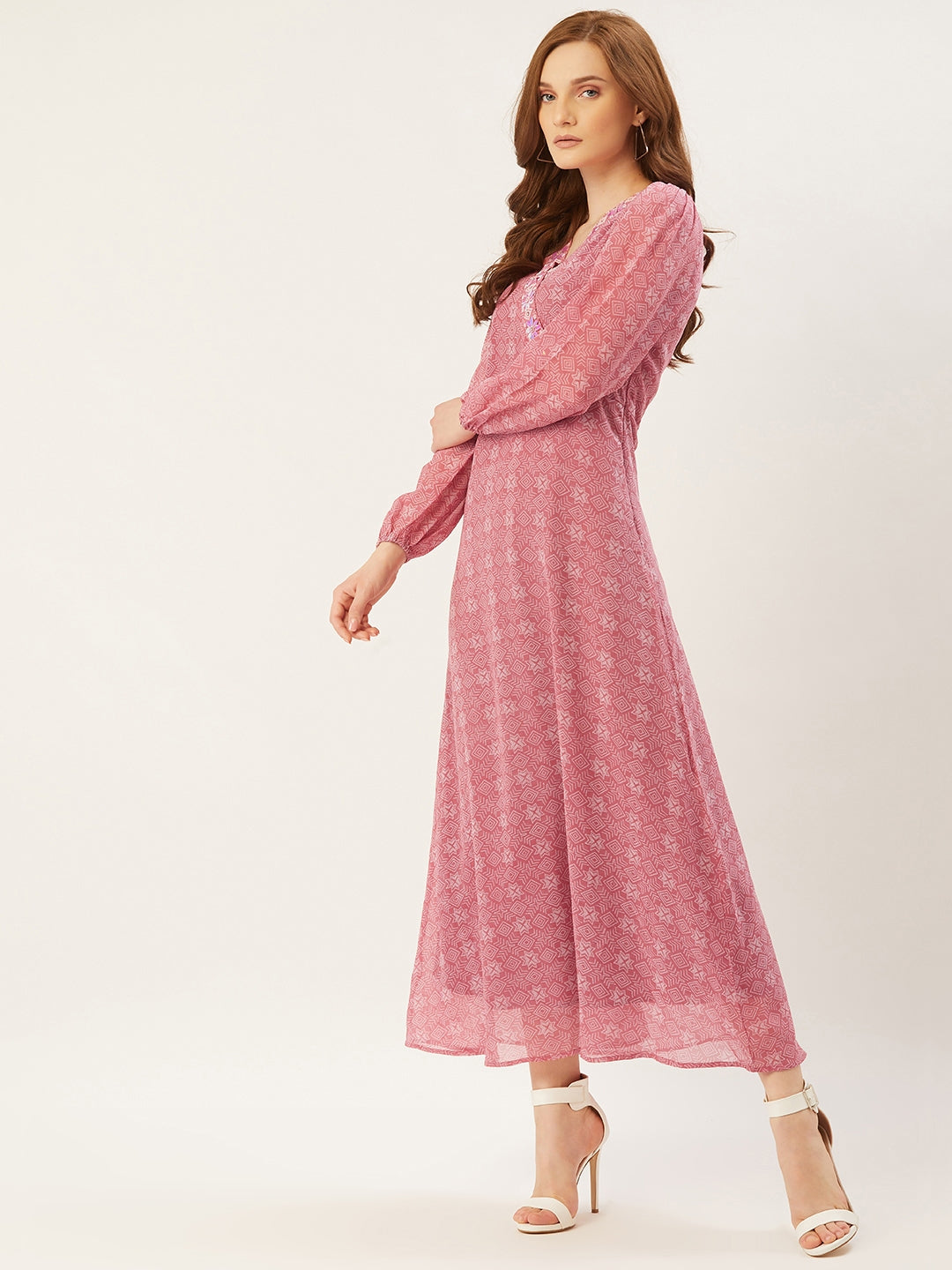 Women Pink Maxi Dress