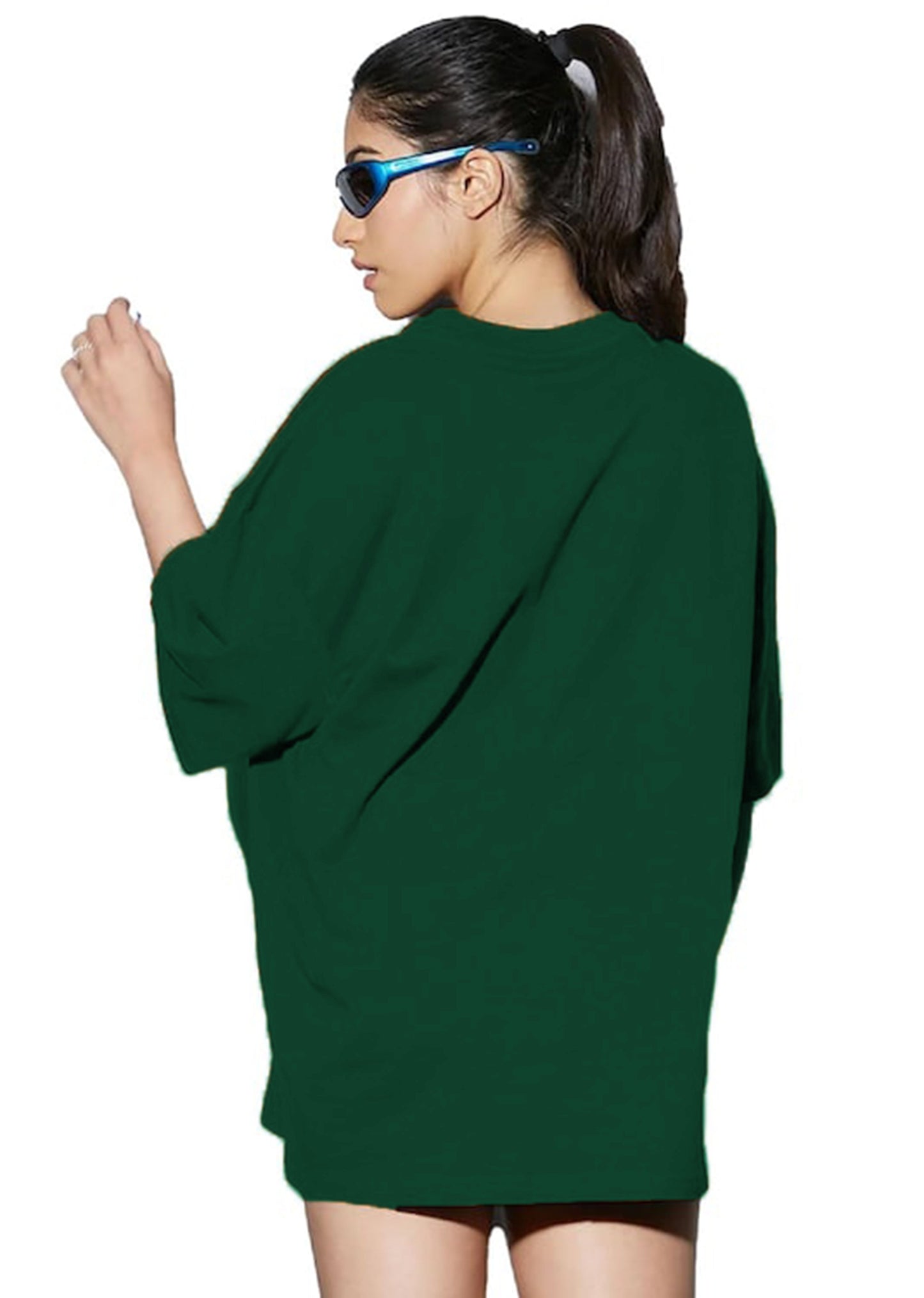 Women's Casual Printed Cotton Blend Drop Shoulder Trendy Long T-Shirt