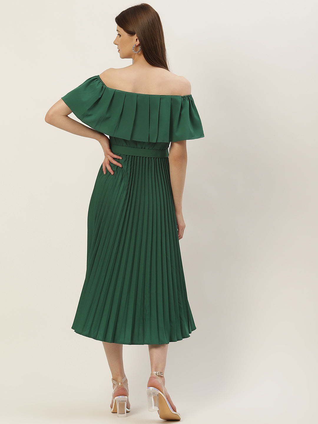 Accordion Plated A-Line Dress