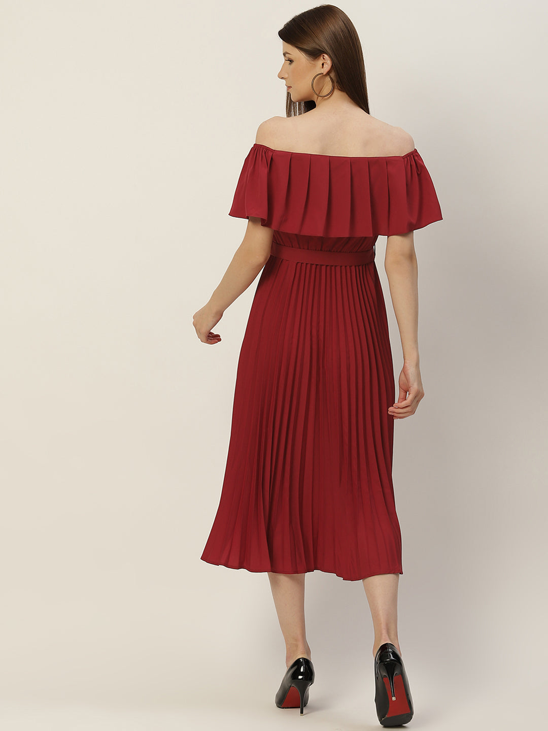 Accordion Plated A-Line Dress
