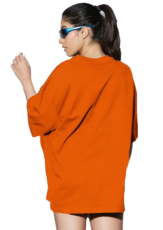 Women's Casual Printed Cotton Blend Drop Shoulder Trendy Long T-Shirt