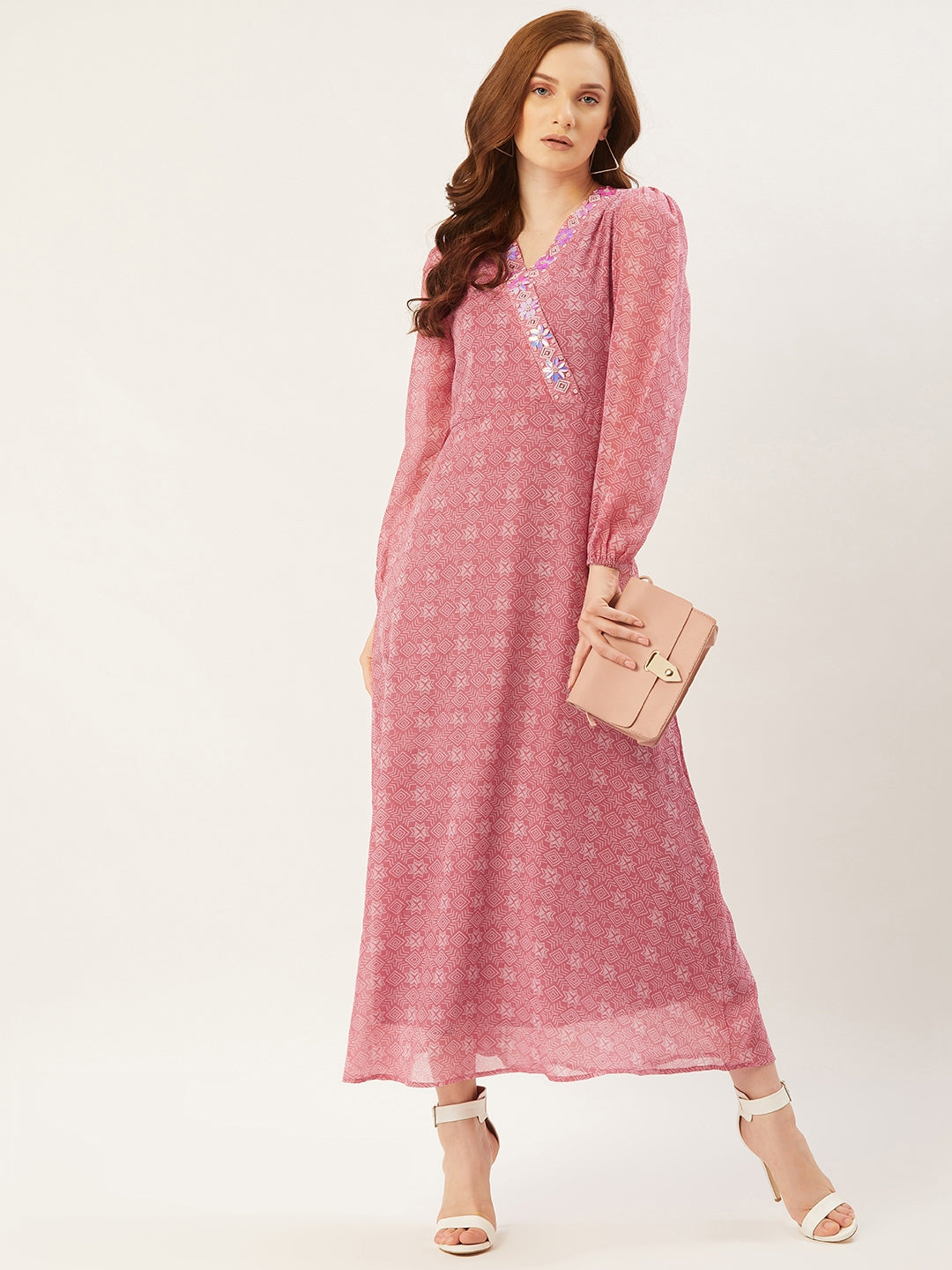 Women Pink Maxi Dress