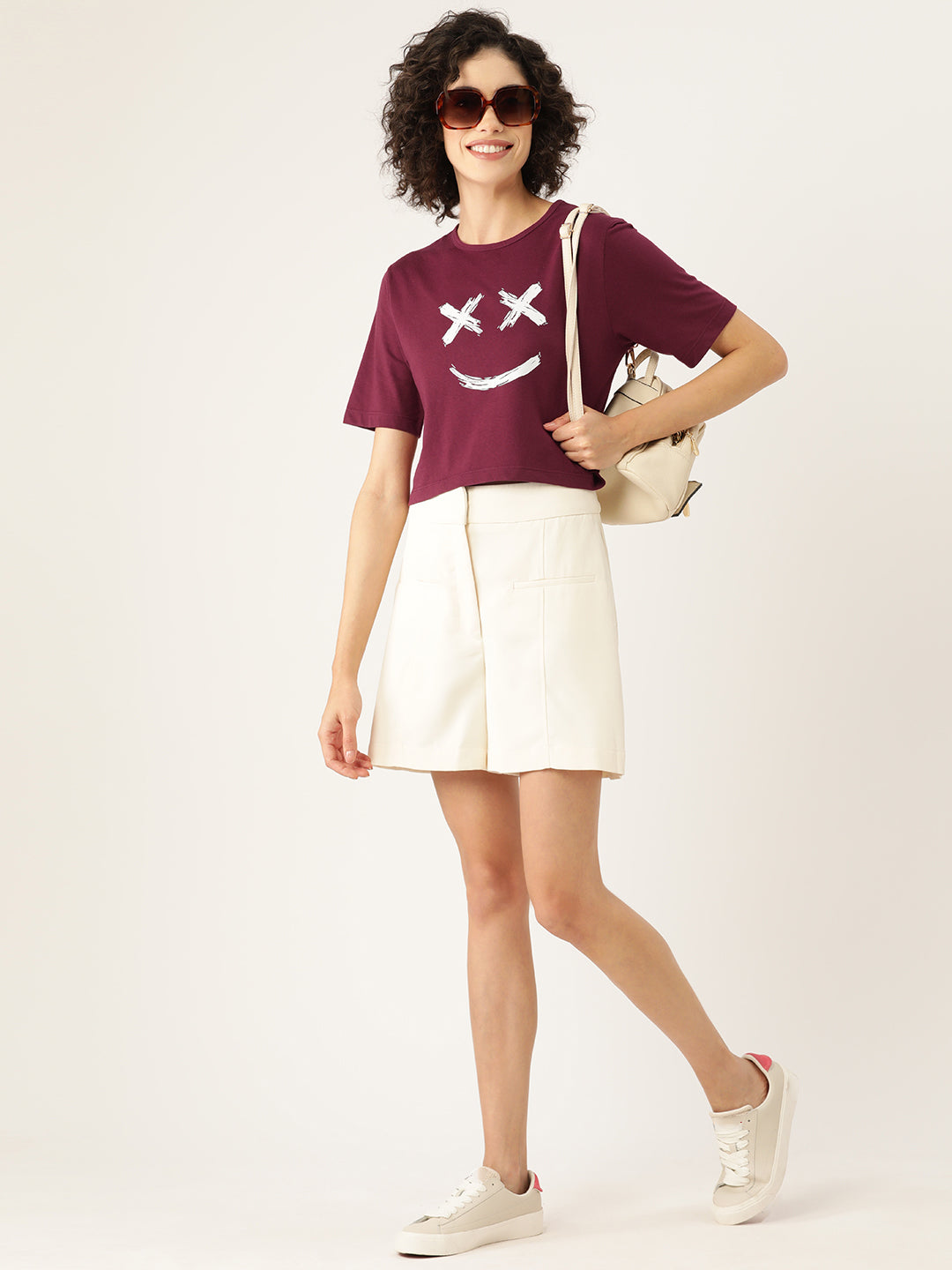 Slenor Women Graphic Printed Crop T-shirt