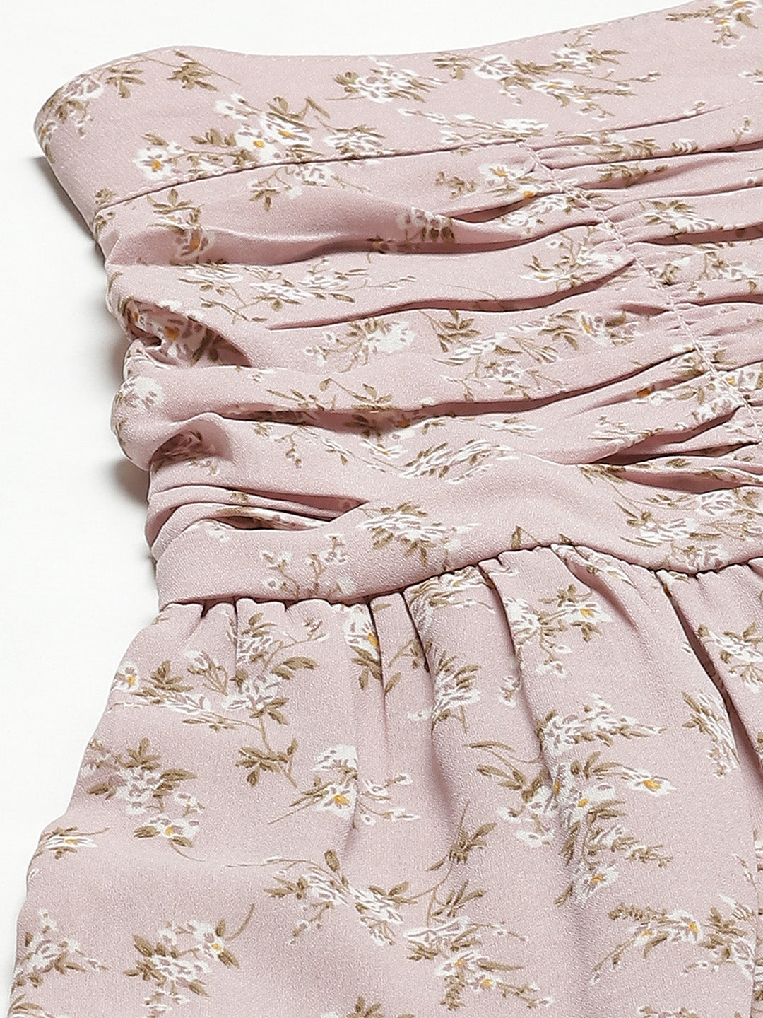 Women Floral Printed Pleated Mini Skirt