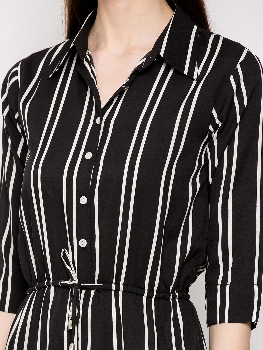 Black Striped Jumpsuit