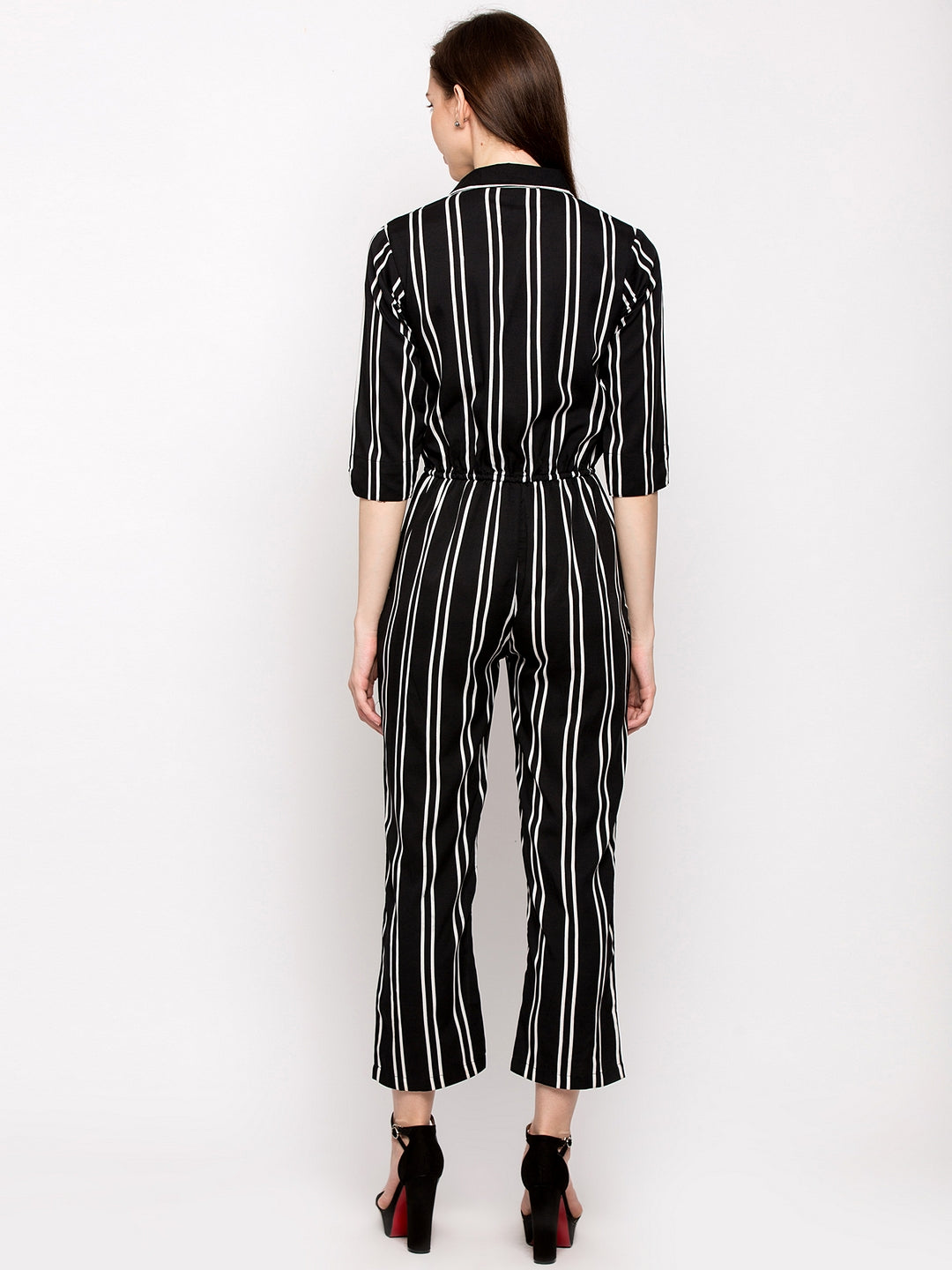 Black Striped Jumpsuit