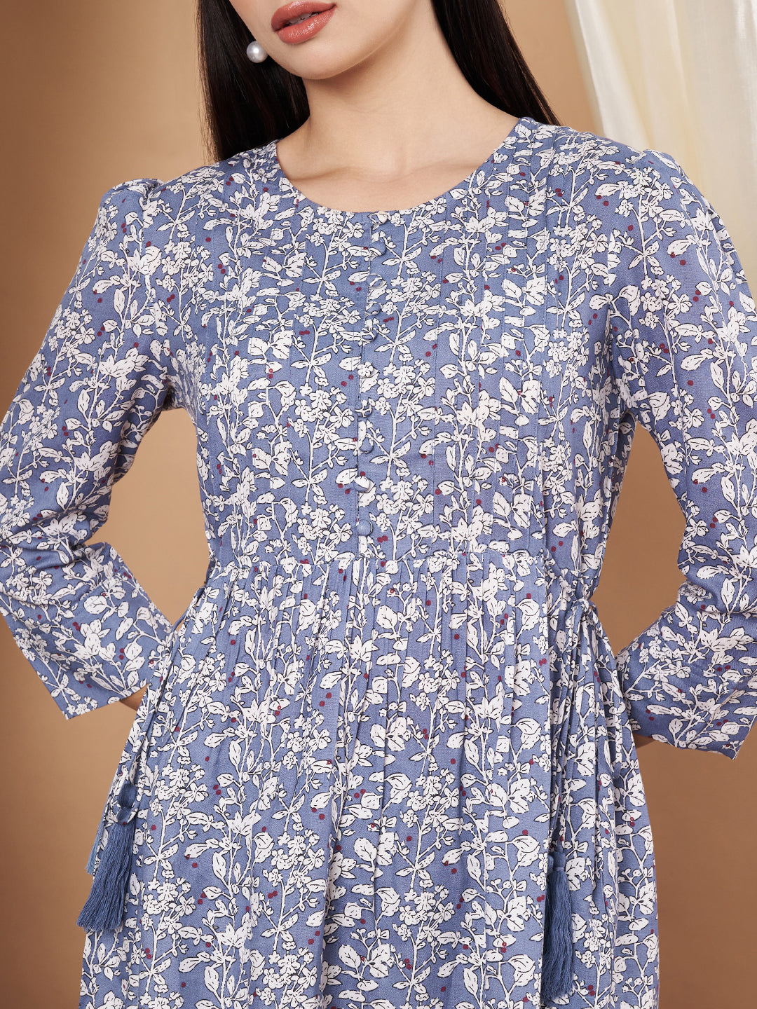 Women Blue Floral Printed Co-Ord Set