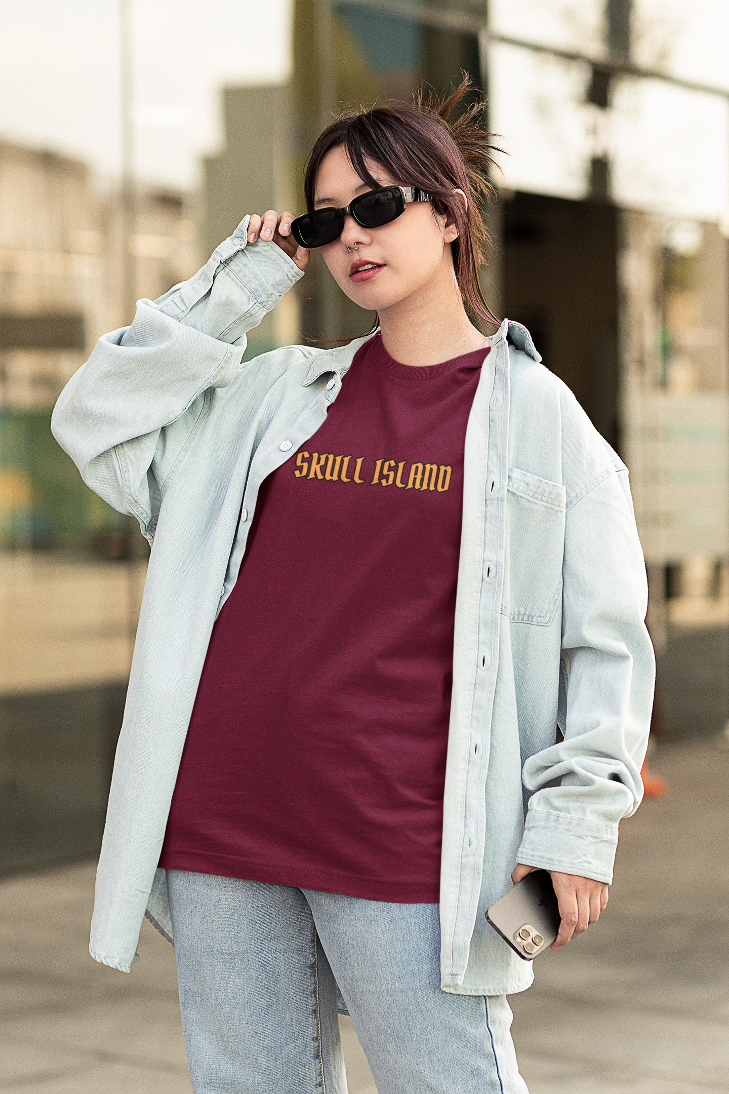 Women Graphic Printed Pure Cotton Drop Shoulder Long T-Shirt