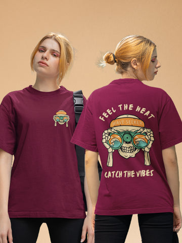 Women Graphic Printed Pure Cotton Drop Shoulder Long T-Shirt