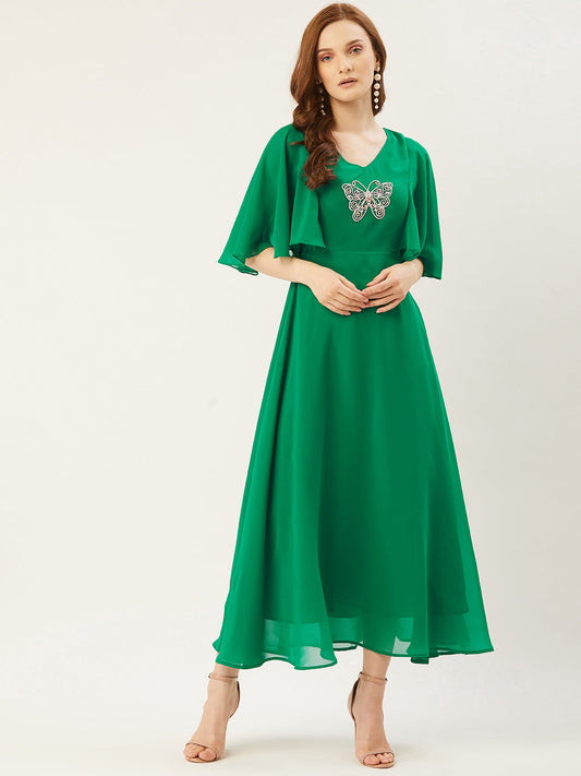 Women Maxi Green Dress