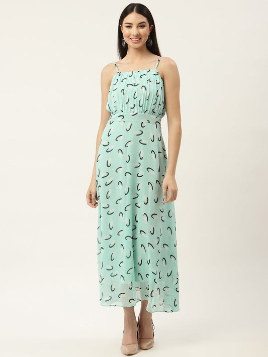 Sea Green Chiffon Maxi Dress