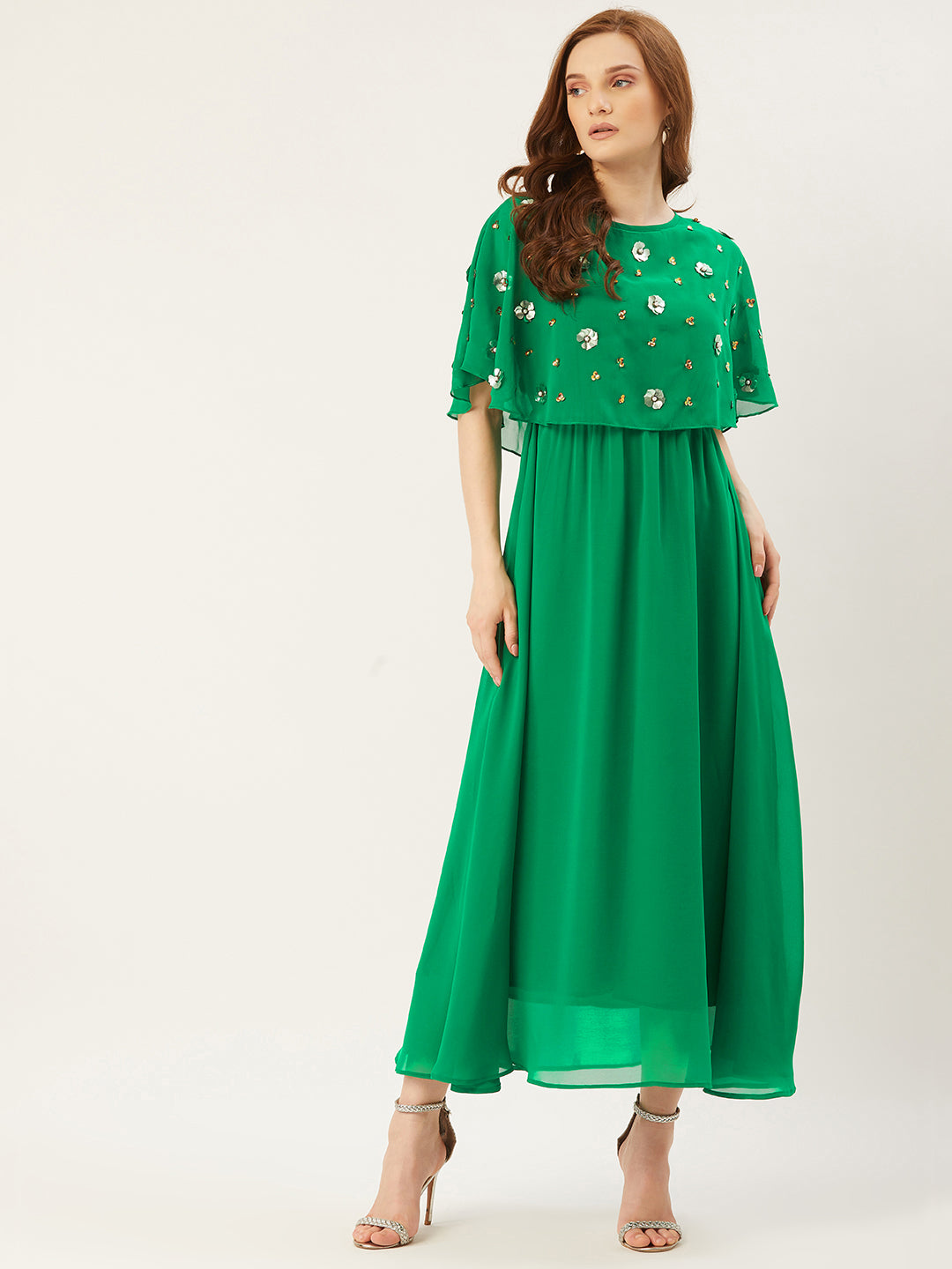 Women Maxi Green Dress