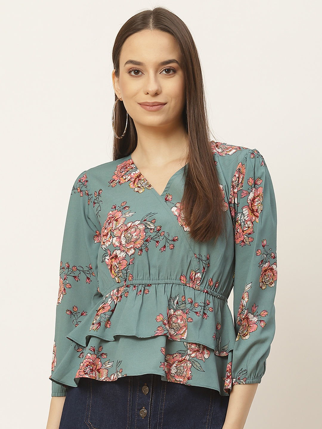 Multicoloured Floral Printed Top