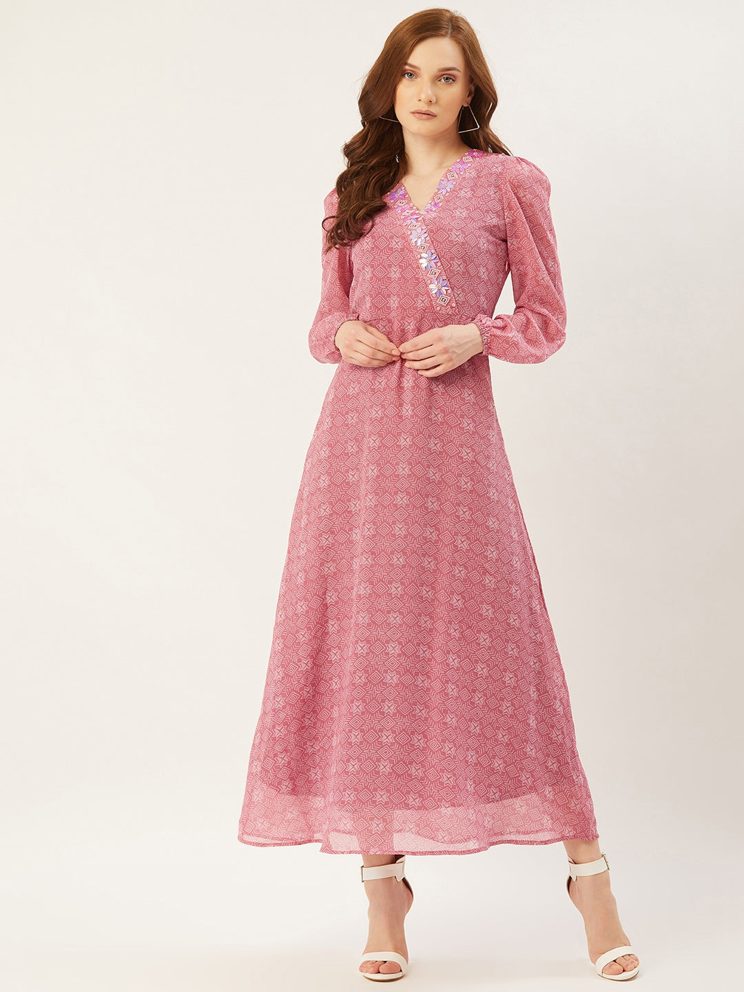 Women Pink Maxi Dress