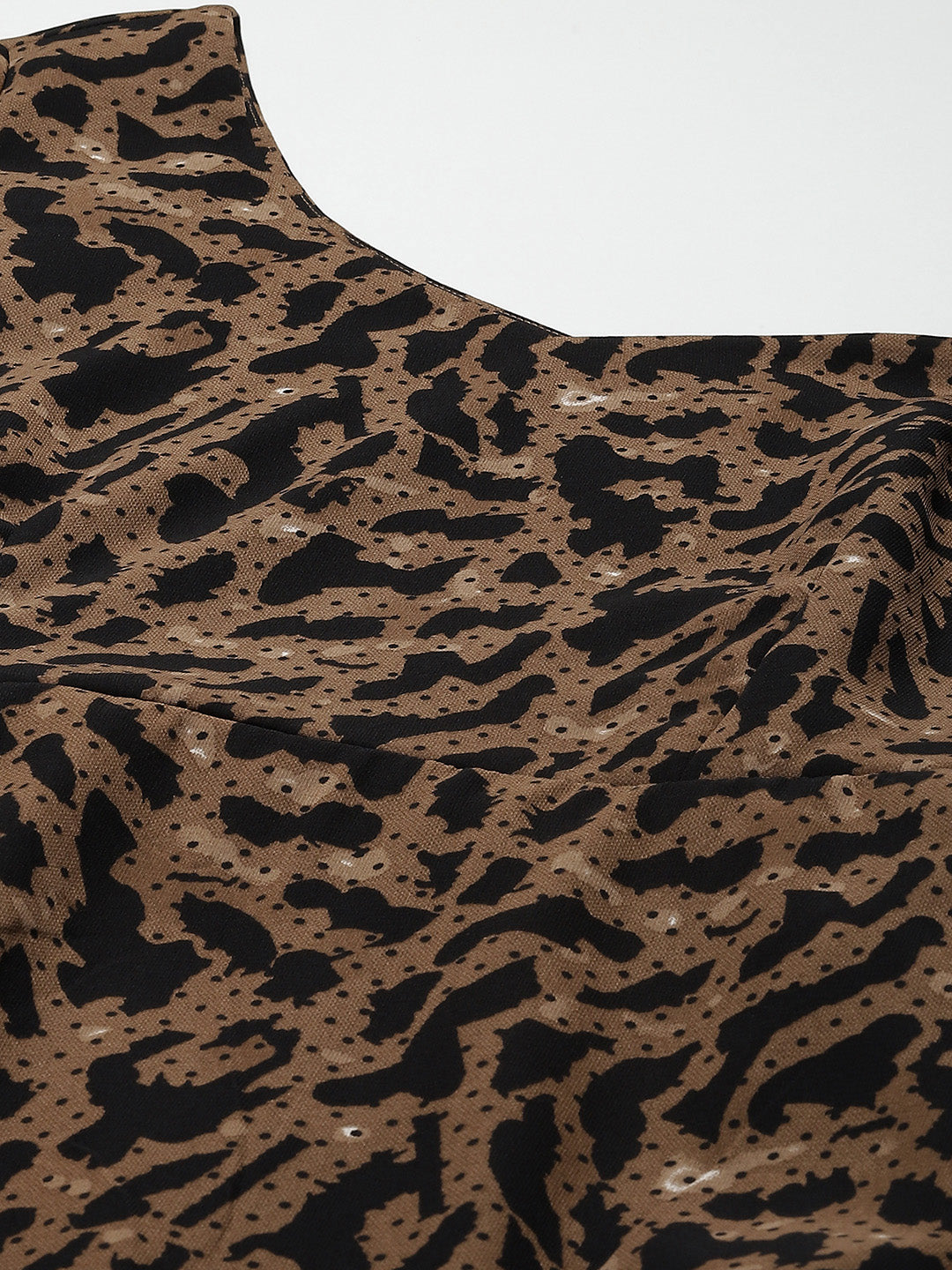 Women Brown and Black Animal Print Dress