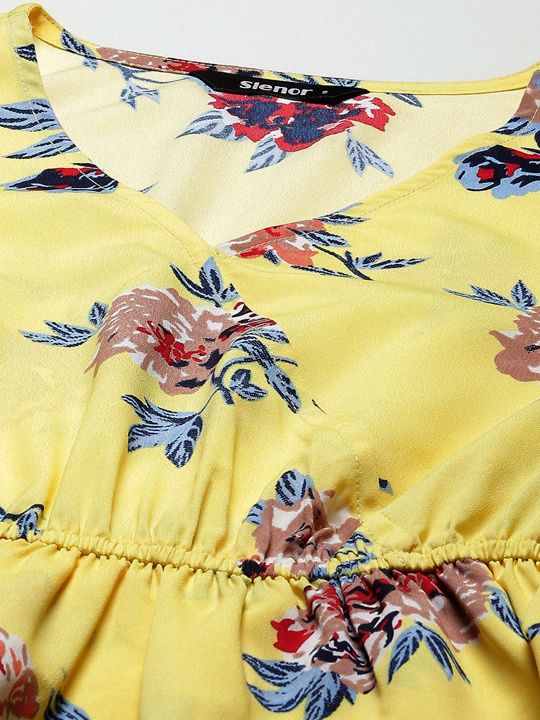 Yellow Floral Printed Top