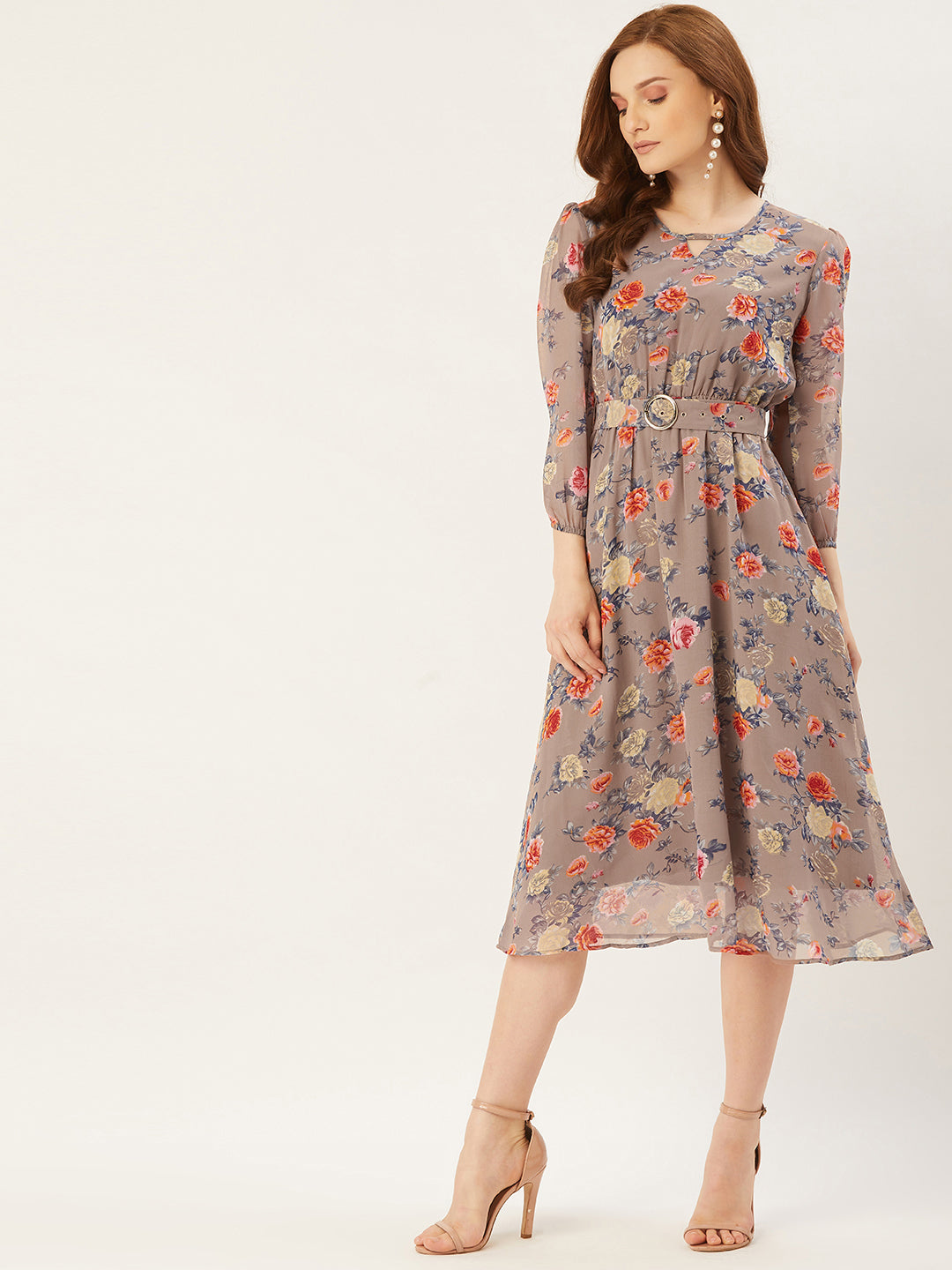 Women A-line Multicolor Dress