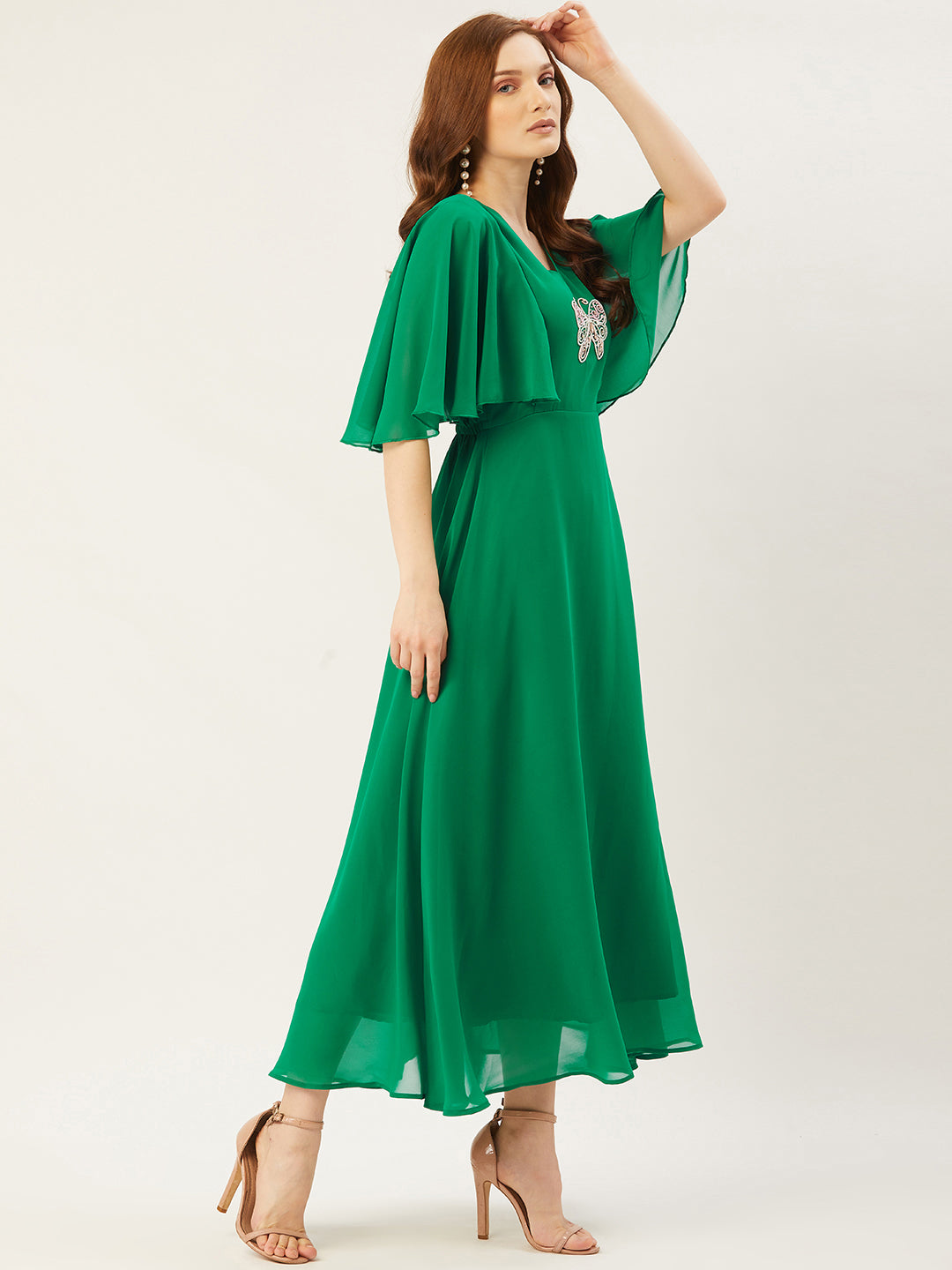 Women Maxi Green Dress