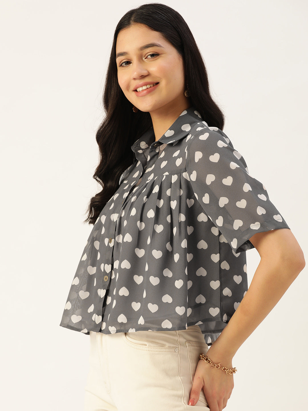 Printed Georgette Party Shirt