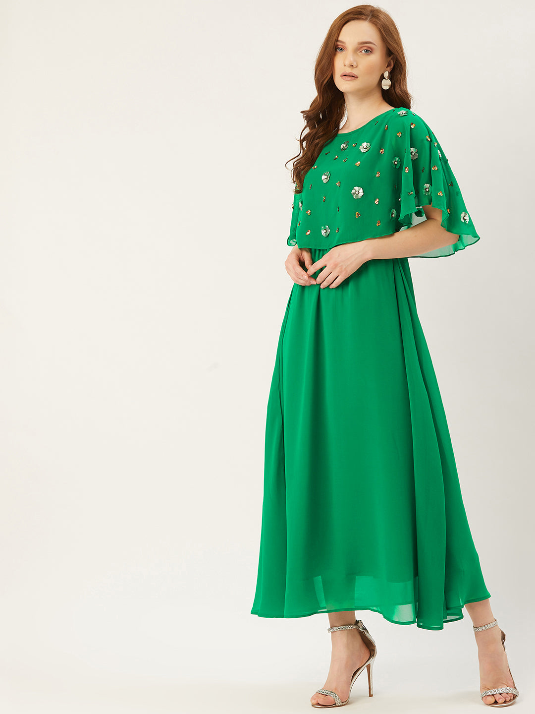 Women Maxi Green Dress