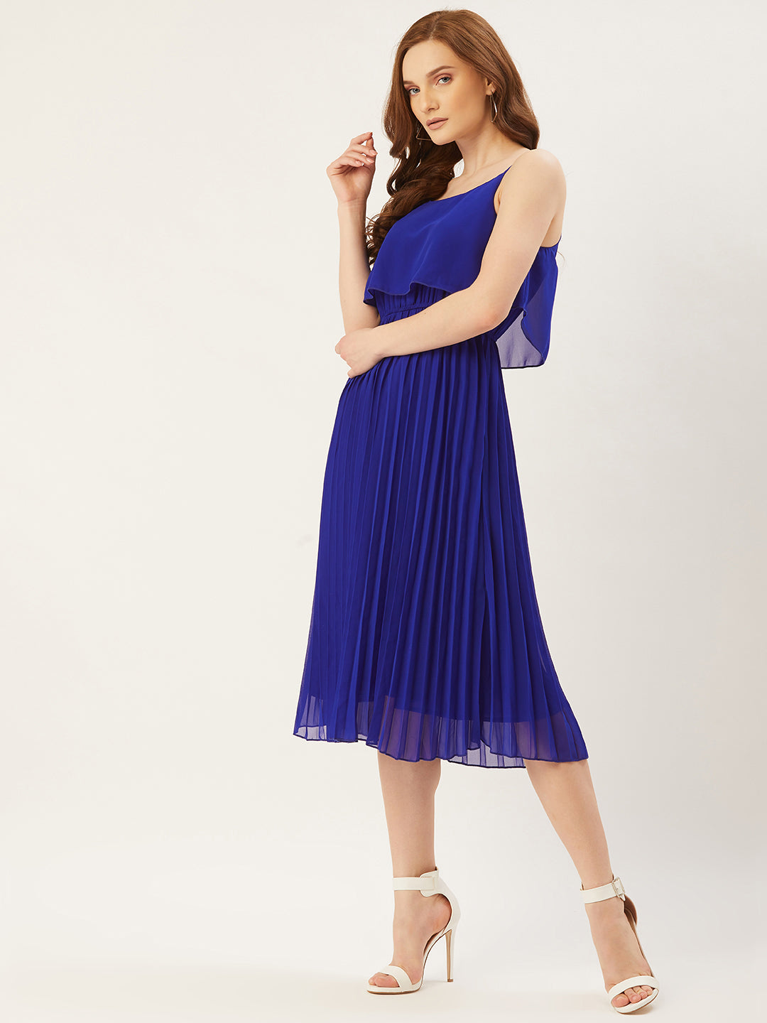 Women A-line Blue Dress