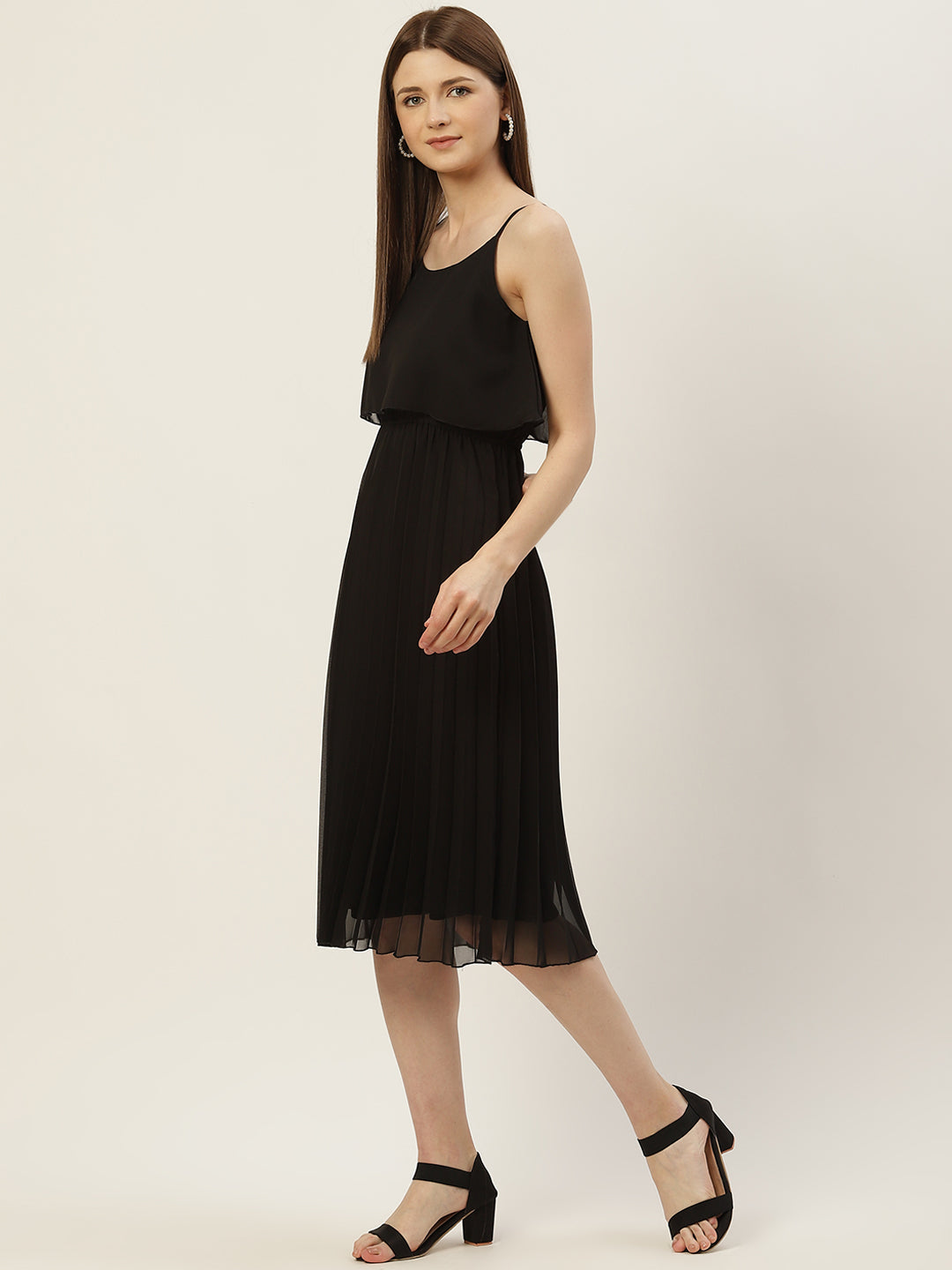 Women A-Line Black Dress