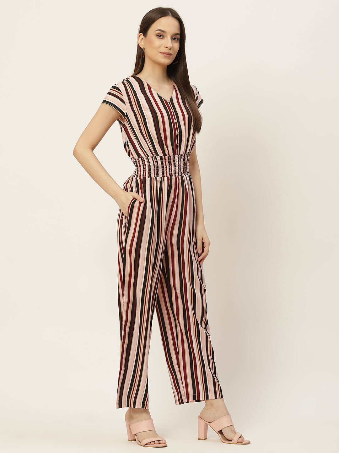 Multicolor Striped Jumpsuit