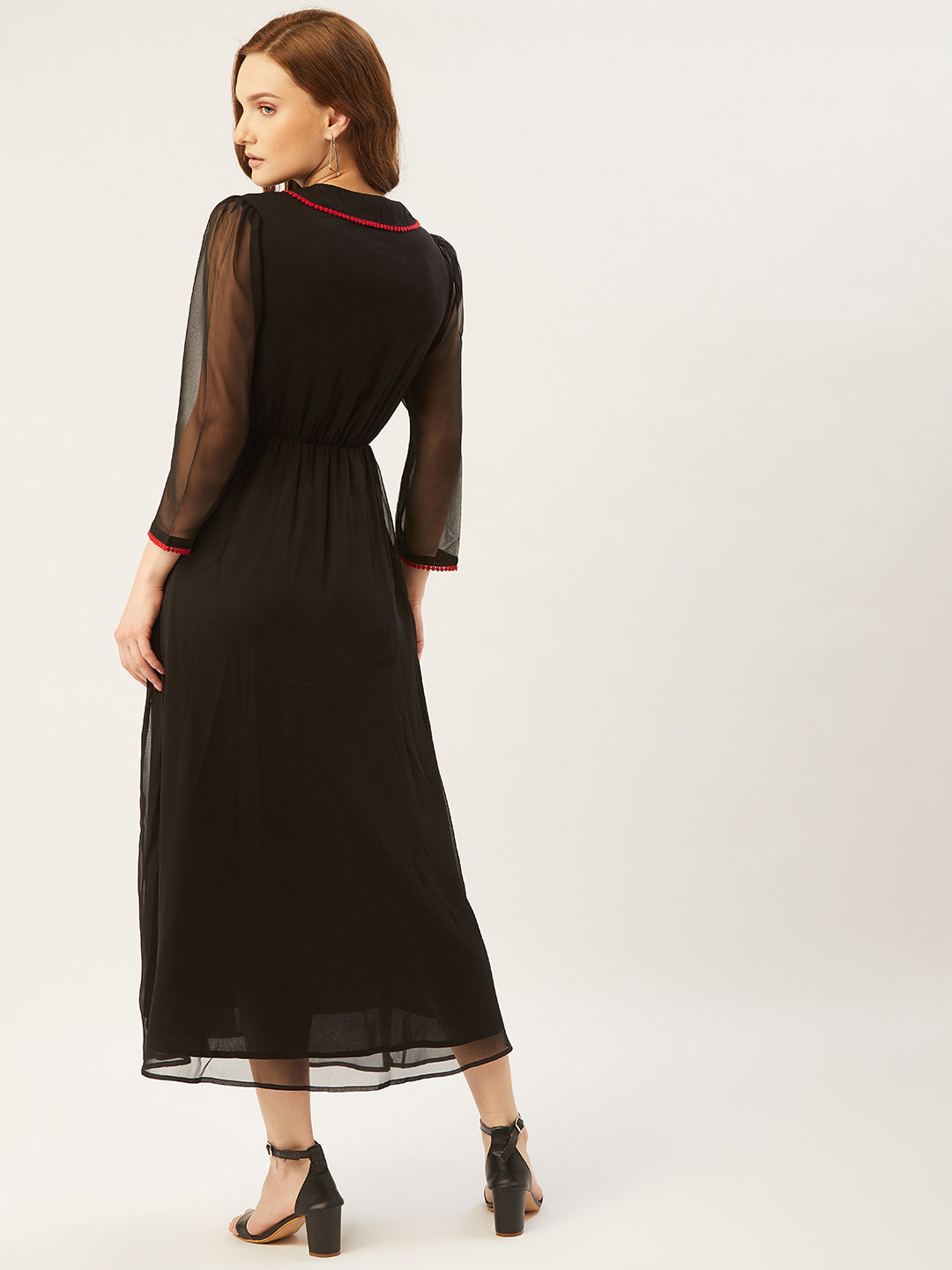 Women A-line Black Dress