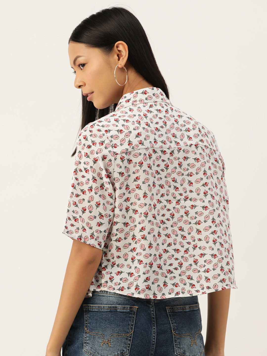 Slenor Women Classic Floral Printed Opaque Casual Shirt