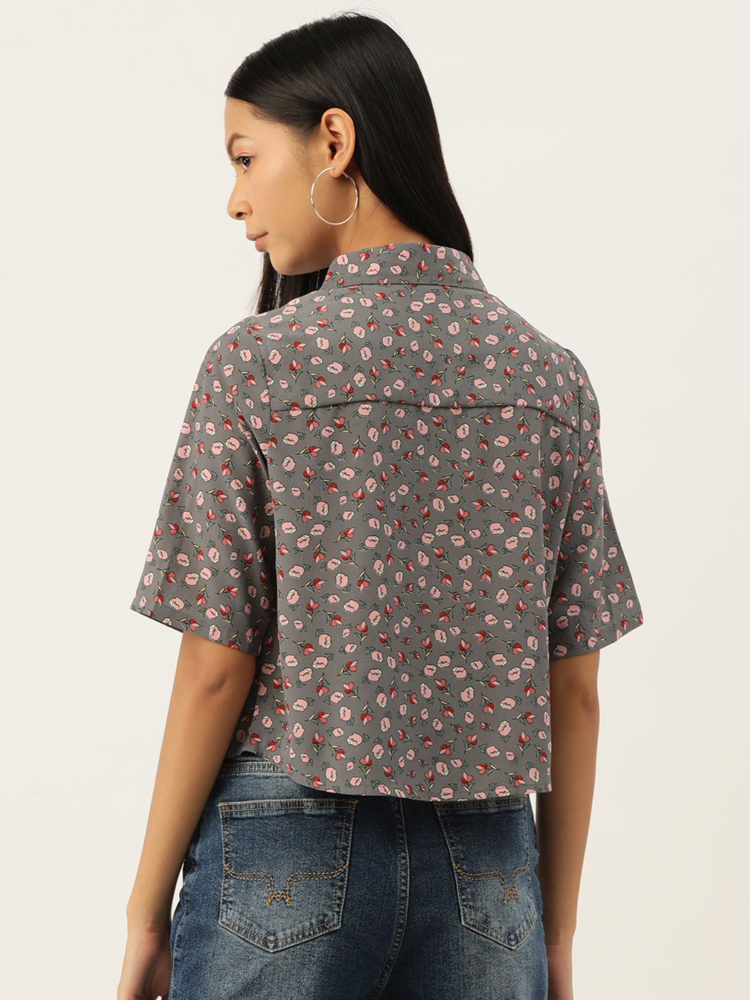 Slenor Women Classic Floral Printed Opaque Casual Shirt