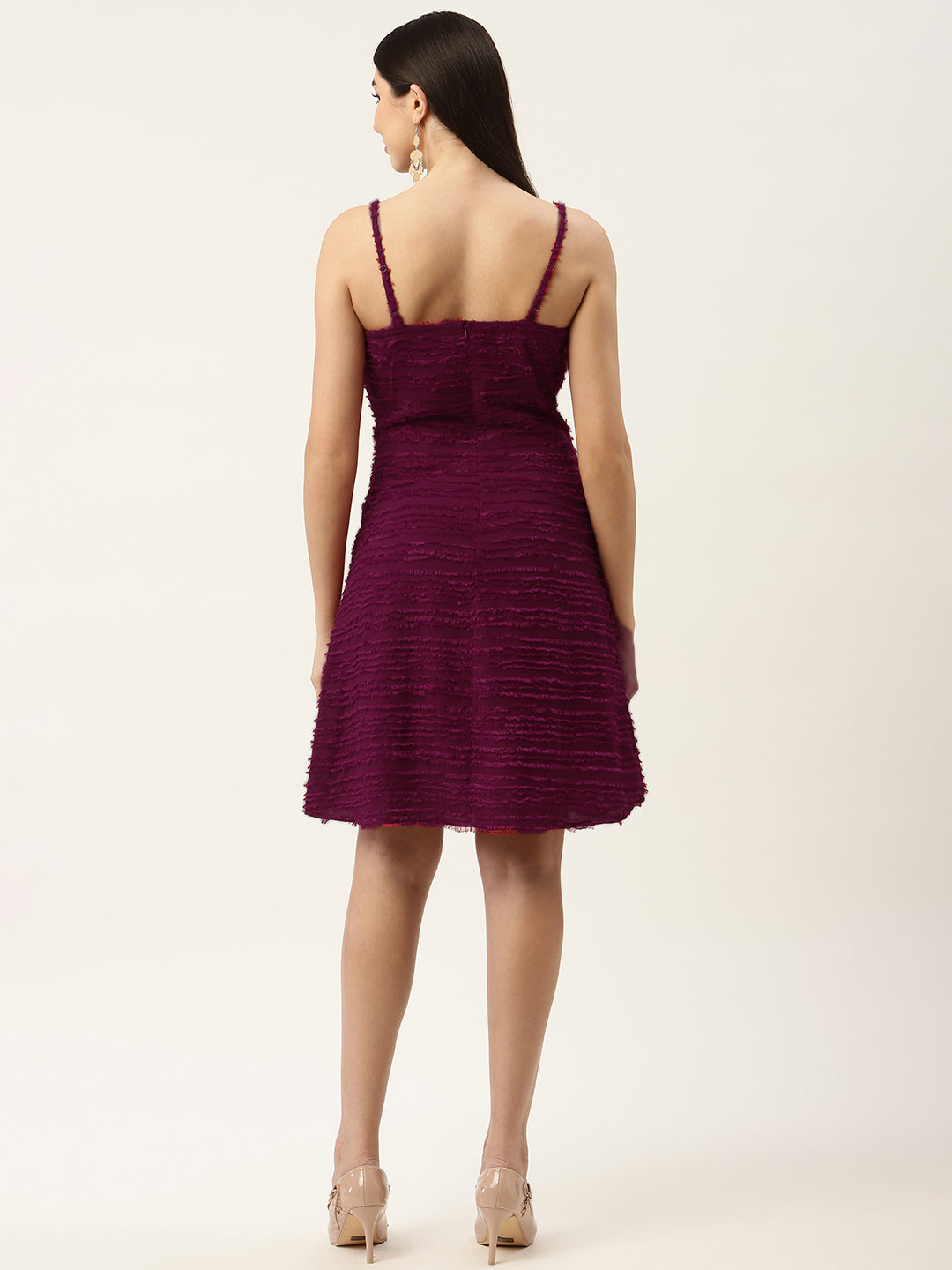 Maroon Georgette Dress