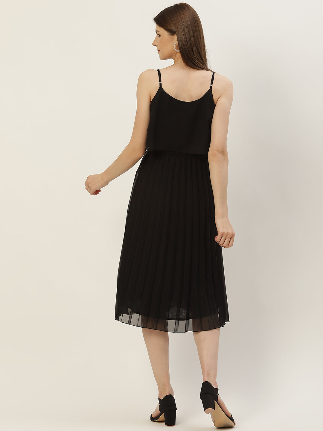 Women A-Line Black Dress