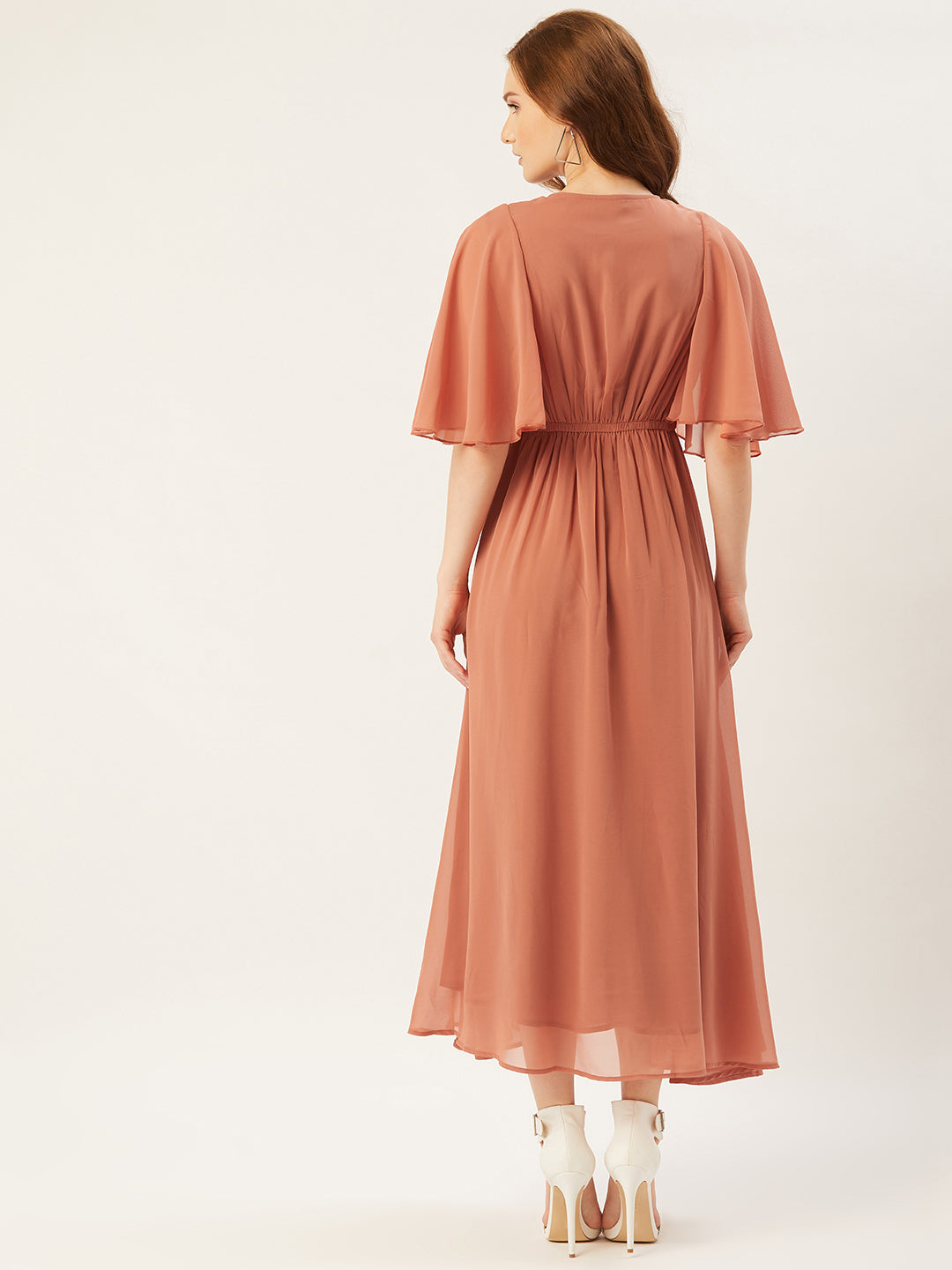 Women Maxi Peach Dress