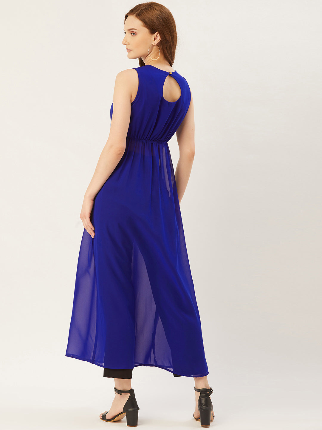 Solid Maxi Dress With Front Slit