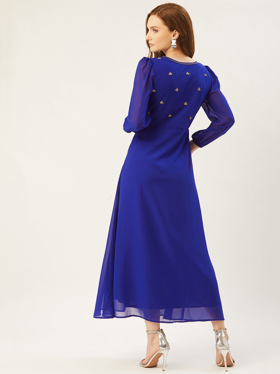 Women A-line Blue Dress