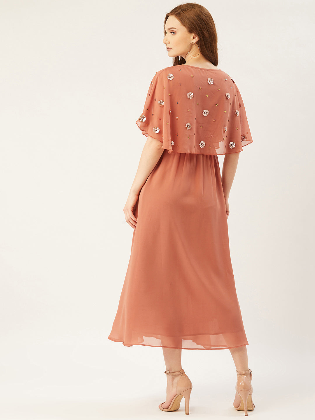 Women Maxi Peach Dress