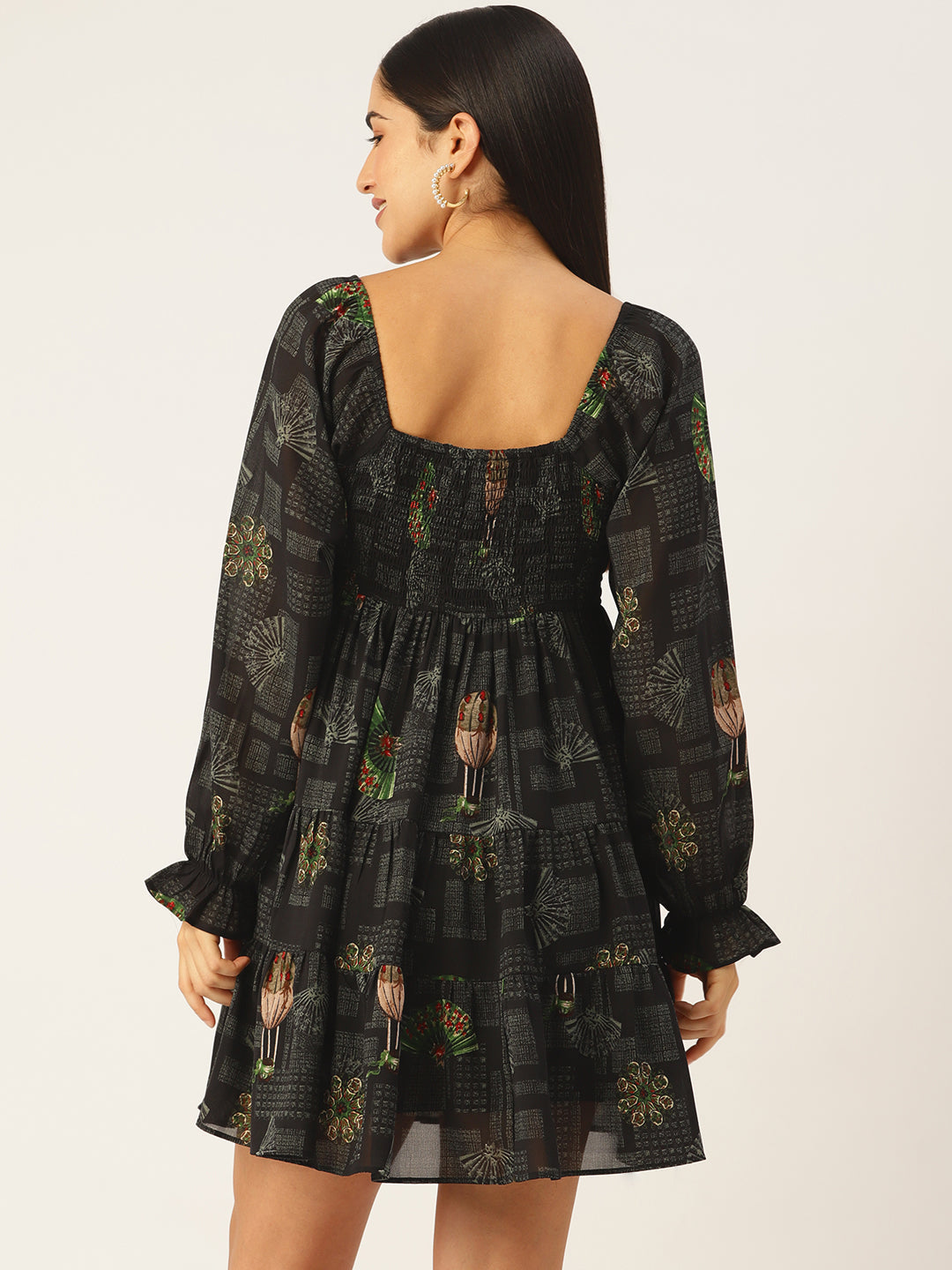 Floral Georgette A-Line Dress