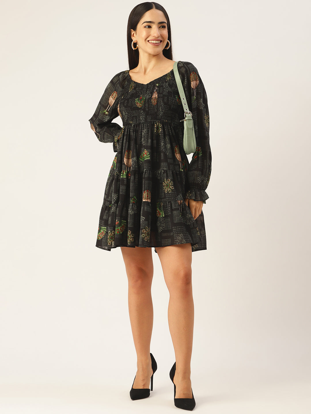 Floral Georgette A-Line Dress