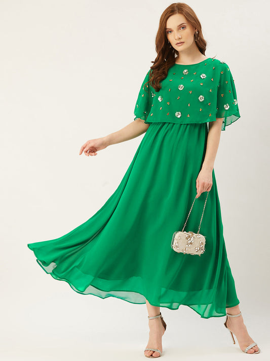 Women Maxi Green Dress