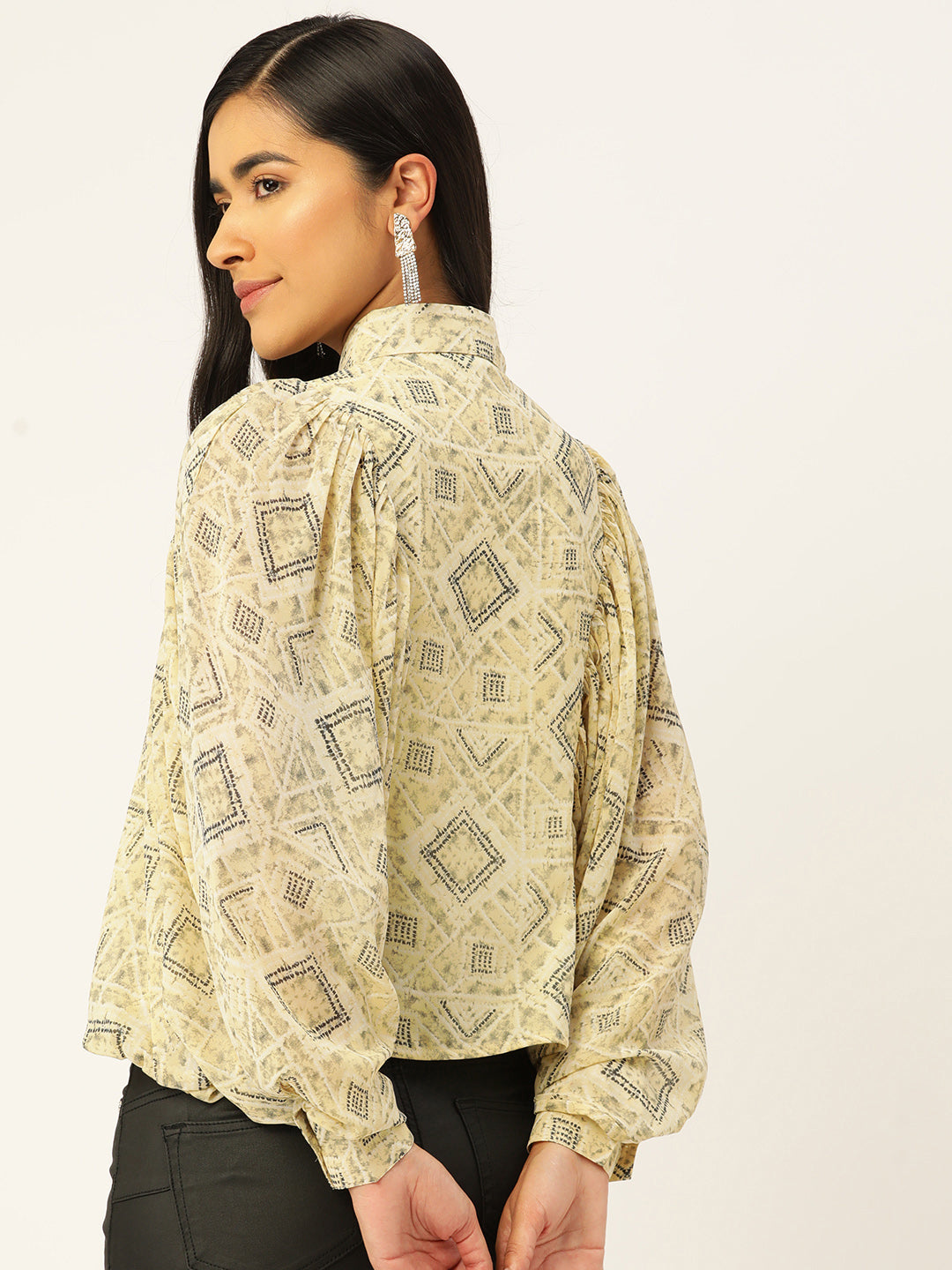 Geometric Print Women Shirt