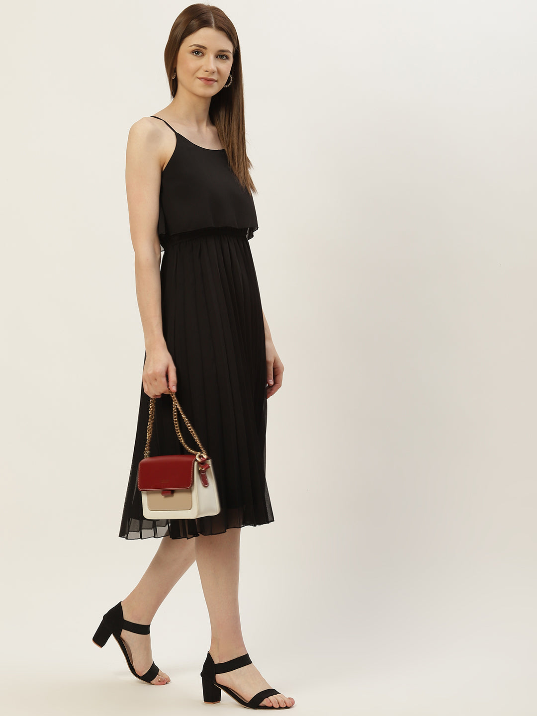 Women A-Line Black Dress