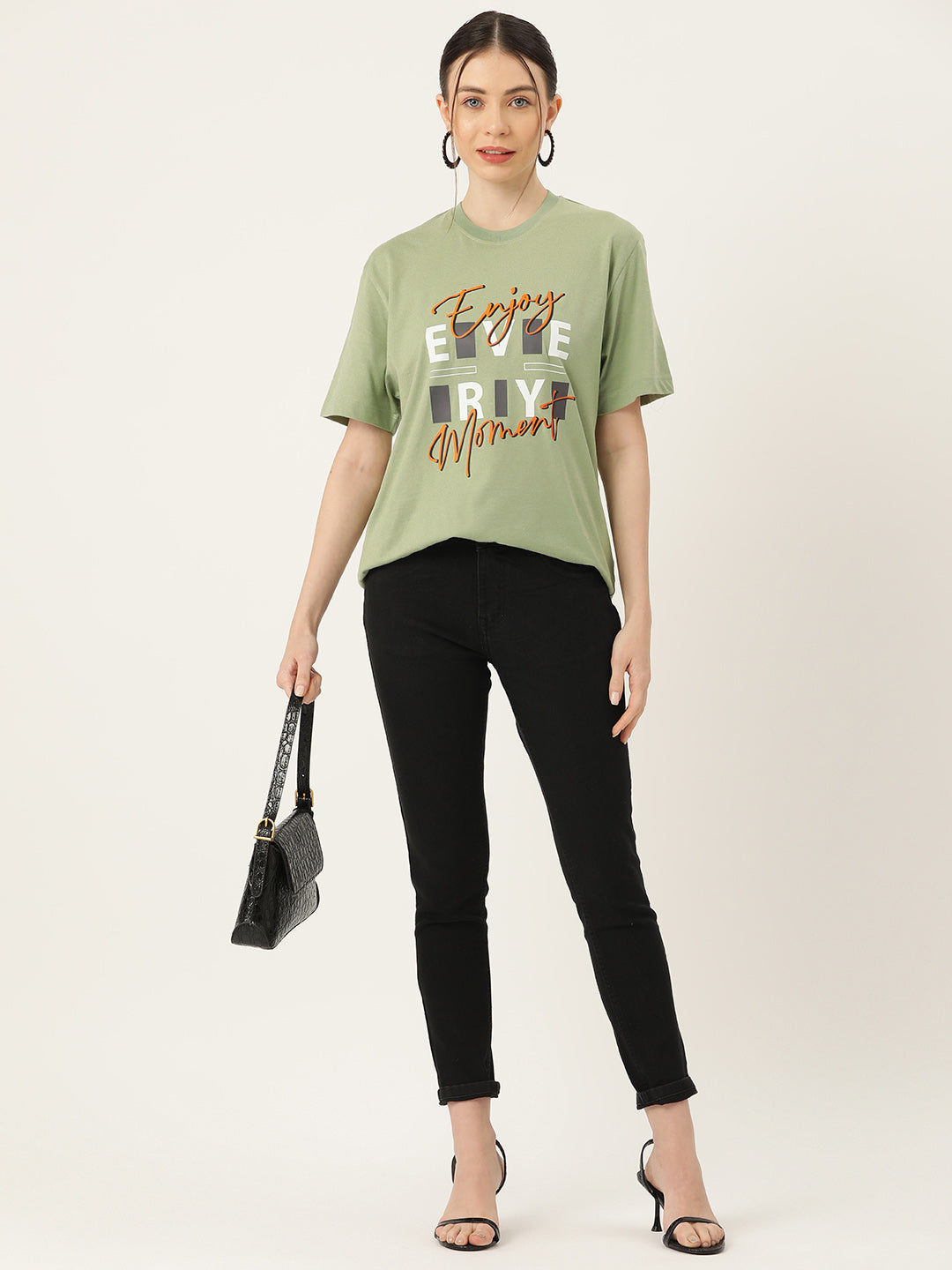 Women Graphic Printed Pure Cotton Long T-shirt