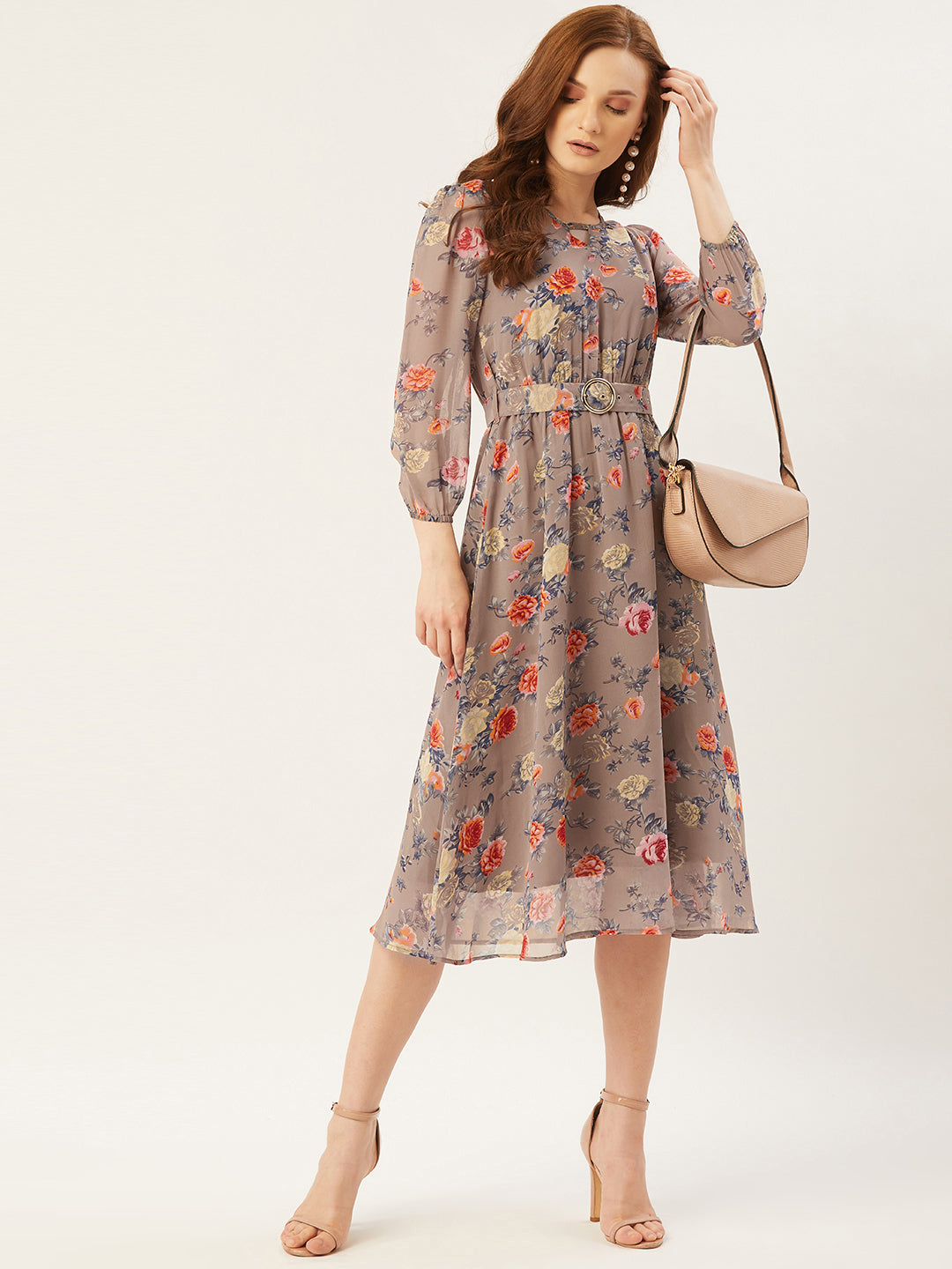 Women A-line Multicolor Dress