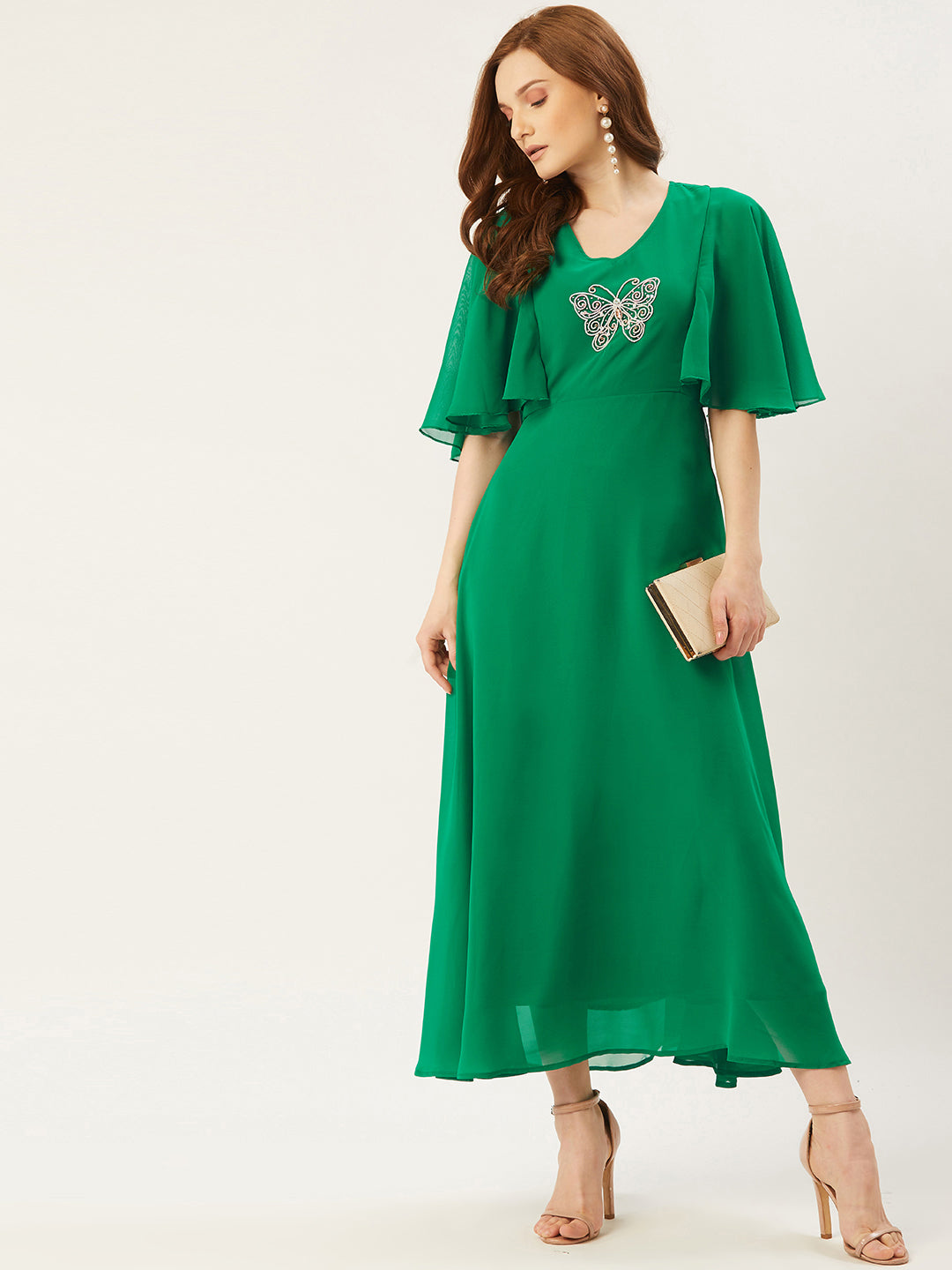 Women Maxi Green Dress